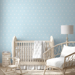 Papel Pintado Bebé Blue Stars Niños Habitación Nursery Home Wall