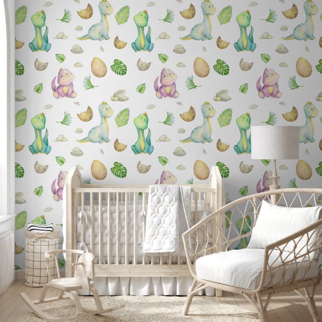 Papel Pintado Bebé de dinosaurios (Niños)
