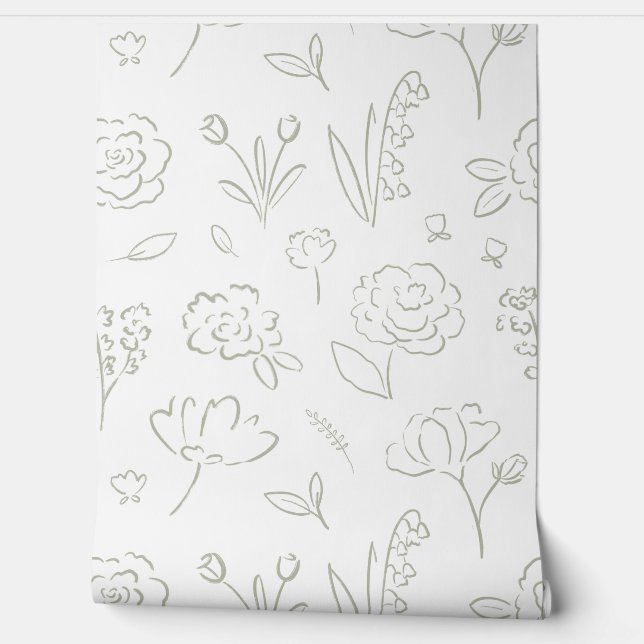 Papel Pintado Bebé en flor (Desenrollar)