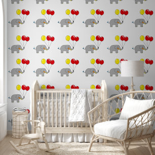 Papel Pintado bebe lactante adorables elefantes