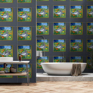 Papel Pintado Bebé tiburón de arte de niños
