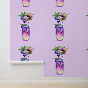 Papel Pintado Bebida de arándano fresco