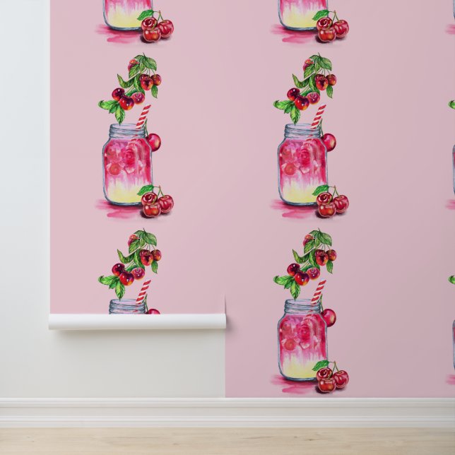 Papel Pintado Bebida de Cereza Fresca (Solicitud)