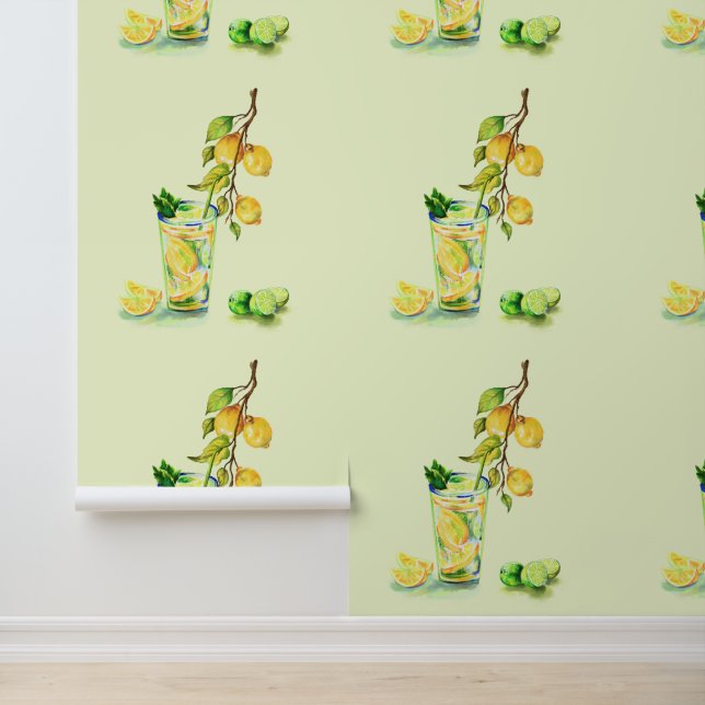 Papel Pintado Bebida fresca de jugo de limón (Solicitud)