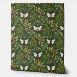 Papel Pintado Bees and Foliage Wallpaper
