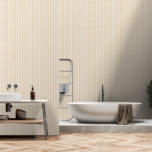 Papel Pintado Beige De Dos Pulgadas De Banca Amplia