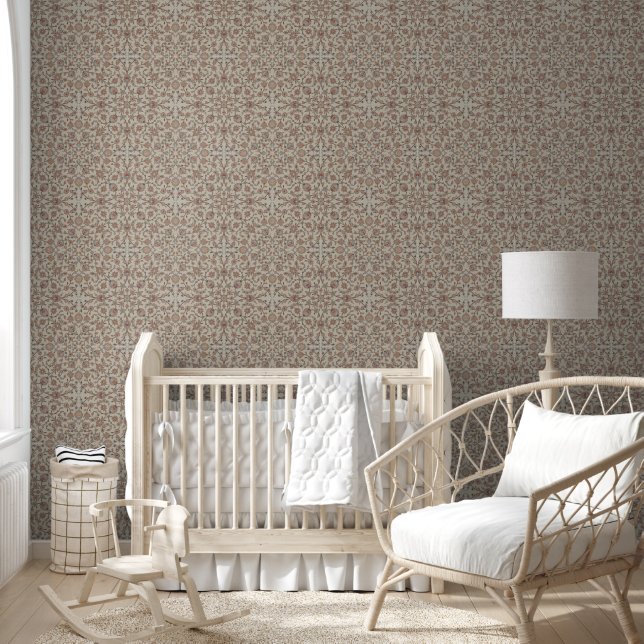 Papel Pintado beige floral (Niños)