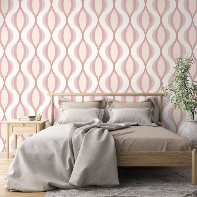 Papel Pintado Beige Mauve Rubor Pink Ivory Ogee Wave Pattern (Subido por el creador)
