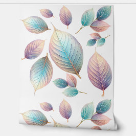 Papel Pintado Belleza etérea Tono suave Hojas Pastel singulares