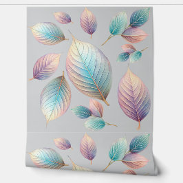 Papel Pintado Belleza etérea Tono suave Hojas Pastel singulares