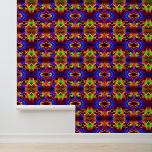 Papel Pintado Bellos colores Neon Luces Ornamentos Patrones