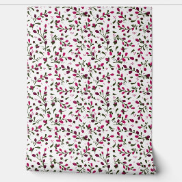 Papel Pintado Berries y vides rosas y borgoñonas