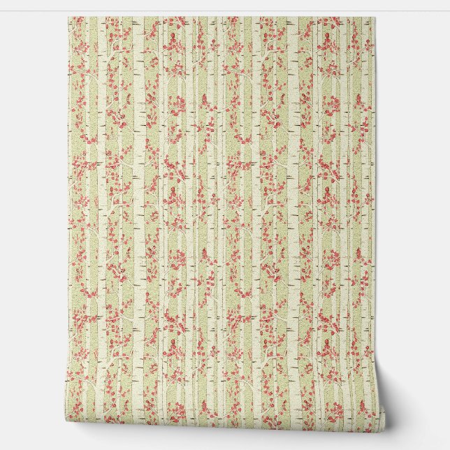 Papel Pintado birch trees  (Desenrollar)