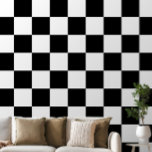 Papel Pintado Black and White Checkered<br><div class="desc">Papel tapizado de color blanco y negro. Papel mural minimalista de diseño geométrico cuadrado moderno con cáscara y palo.</div>