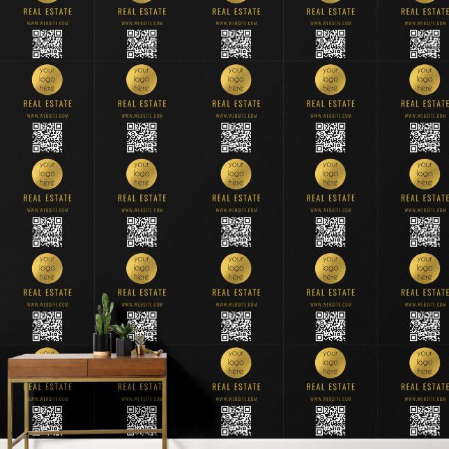 Papel Pintado Black Gold Professional Real Estate Agent Business (Pasillo)