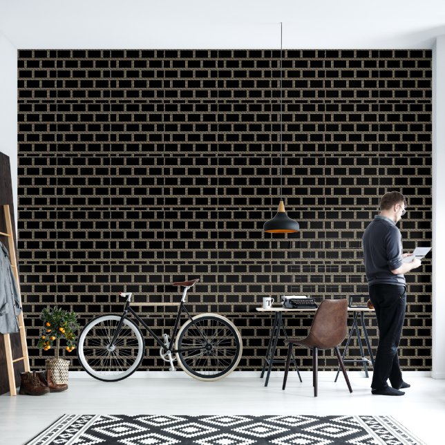 Papel Pintado Black Lattice Geo (Sala de estar)