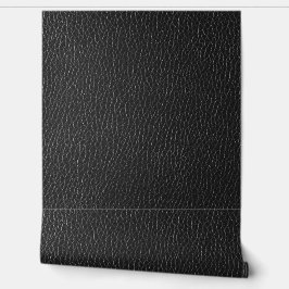 Papel Pintado Black Leather Finish Pattern Modern Interior