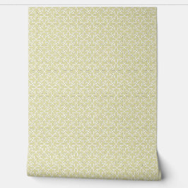 Papel Pintado Blanco beige abstracto geométrico al estilo islámi
