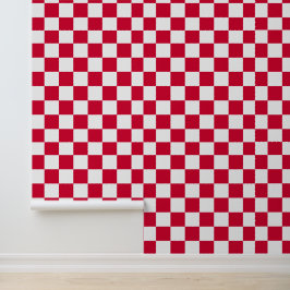 Papel Pintado Blanco Clásico con Patrón de Estilo Cuadrado de Ce