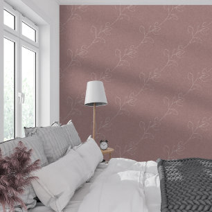 Papel Pintado Blanco Elegante Floral Moderno Lana Mauve