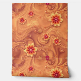 Papel Pintado Bloom dorado: Bizardos etéreos florales