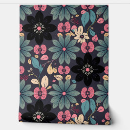 Papel Pintado Bloom nocturno: Encantando la fantasía floral oscu