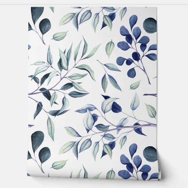 Papel Pintado Blue and Eucalyptus Botanical (Desenrollar)