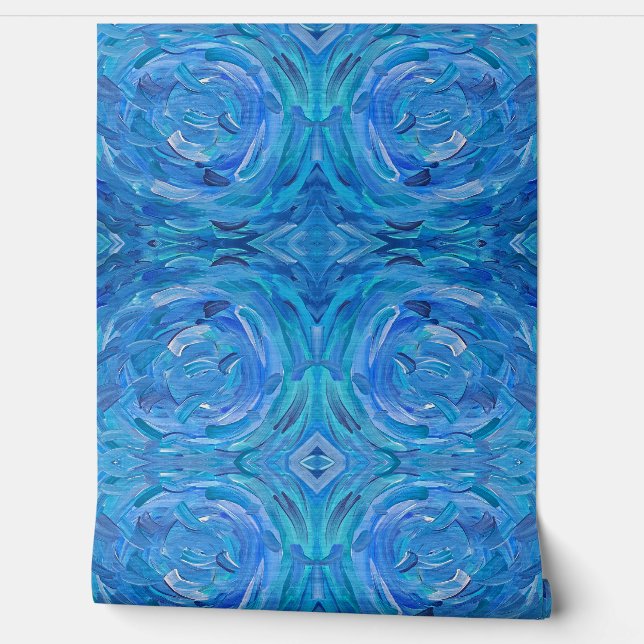 Papel Pintado Blue Bayou Abstract Peel & Stick (Desenrollar)