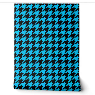 Papel Pintado Blue Black Houndstap Check