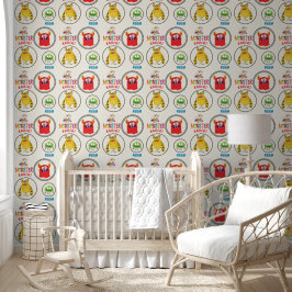 Papel Pintado Blue FUN Monster Kids' Rooms Child Name