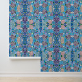 Papel Pintado Blue Haze Floral Peel & Stick