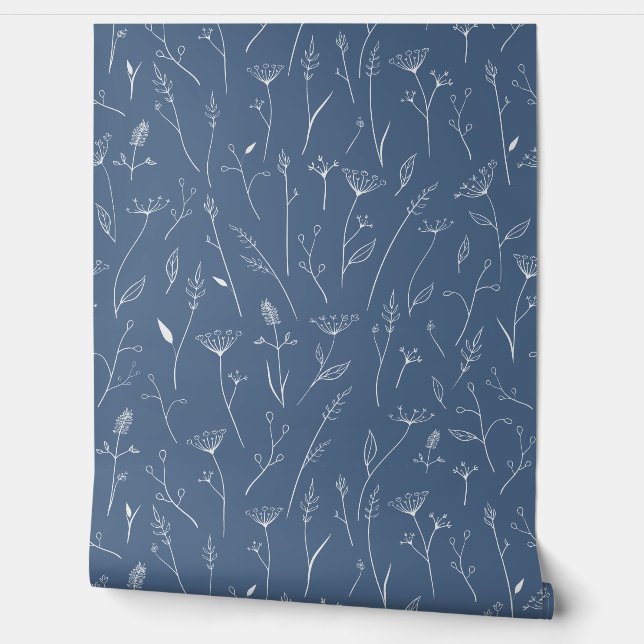 Papel Pintado Blue Meadow Florals (Desenrollar)