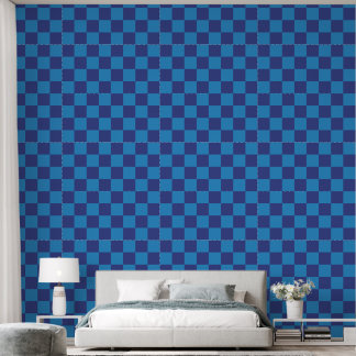 Papel Pintado Blue on Blue Checkerboard