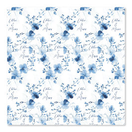 Papel Pintado Blue on Blue, Flor Blossom Backups