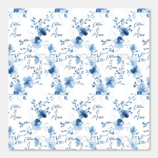 Papel Pintado Blue on Blue, Flor Blossom Backups