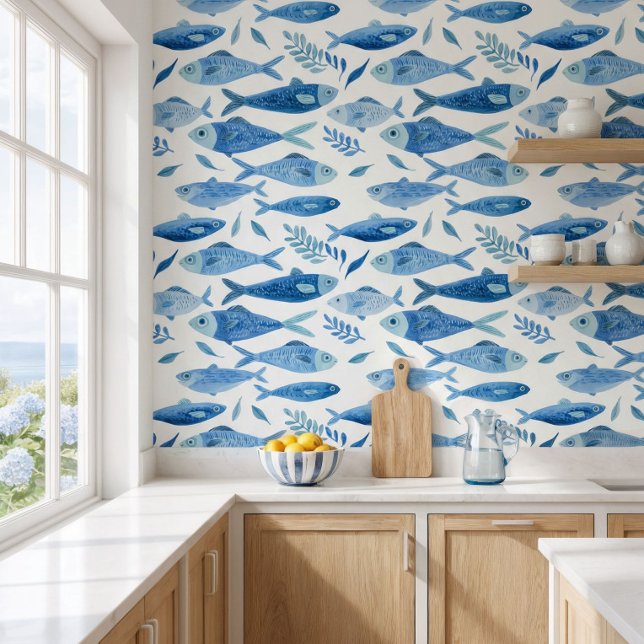 Papel Pintado Blue Sardines Coastal  (Subido por el creador)