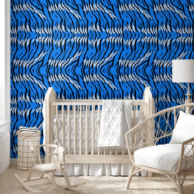 Papel Pintado Blue Tiger Animal Skin Pattern Design  (Subido por el creador)