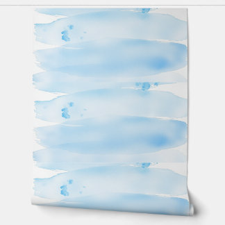 Papel Pintado Blue Watercolor Brushstroke Vinyl Sheet