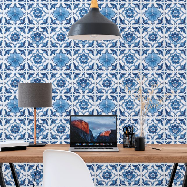 Papel Pintado Blue White Littleflorey Delft Tile (Subido por el creador)