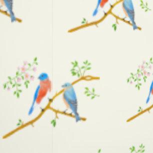 Papel Pintado Bluebirds Faint Yellow