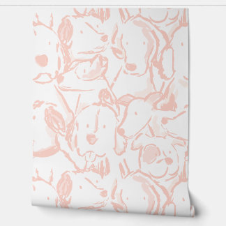 Papel Pintado Bocetos de perro desordenados - Boceto de animal -