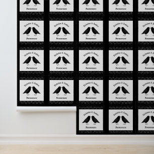 Papel Pintado Boda gótico Kissing Ravens Personalizado