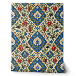 Papel Pintado Bodegón de granada y aceituna otomano de Iznik