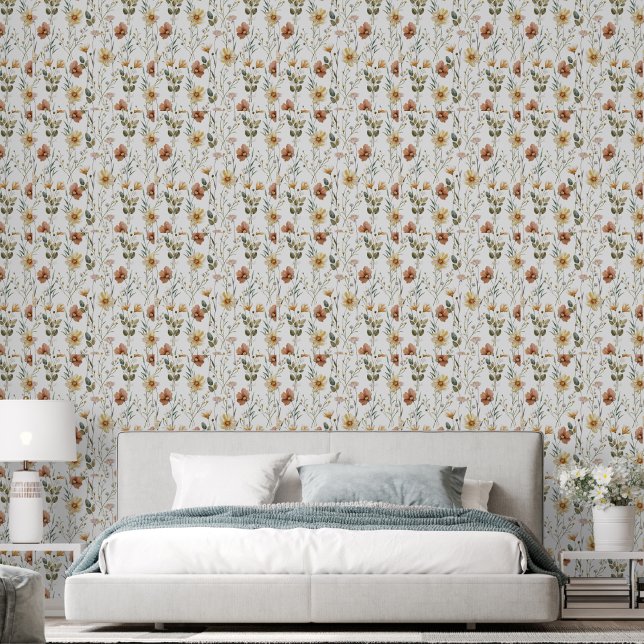 Papel Pintado Boho Acuarela Flor Silvestre (Subido por el creador)