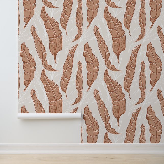 Papel Pintado Boho Banana tropical deja impresión (Solicitud)