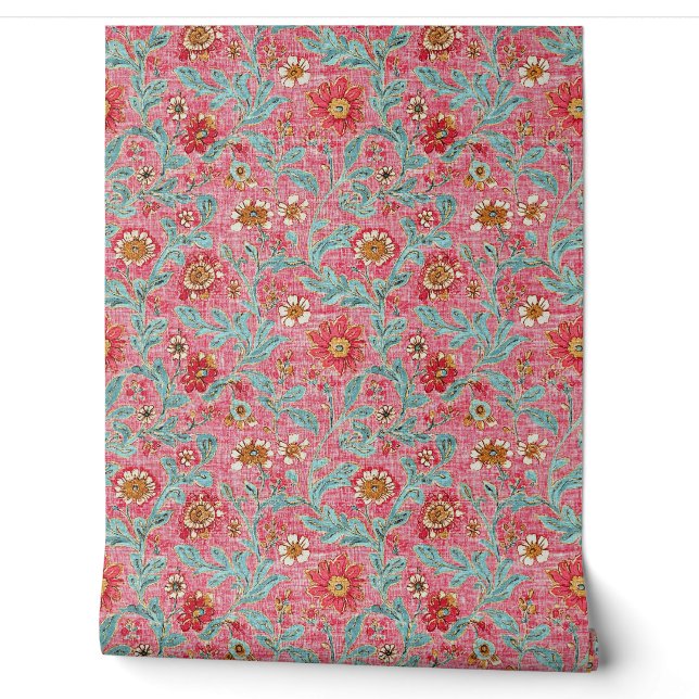 Papel Pintado Boho Botánico Floral  (Desenrollar)