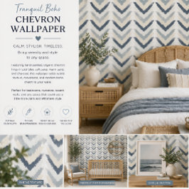 Papel Pintado Boho Chevron Tranquilo