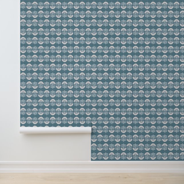 Papel Pintado Boho Floral Azul (Solicitud)