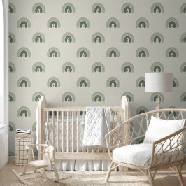 Papel Pintado Boho Green Rainbow Seamless