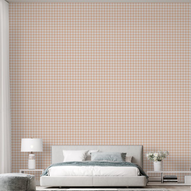 Papel Pintado Boho Light Peach Estampado de Perro (Dormitorio)